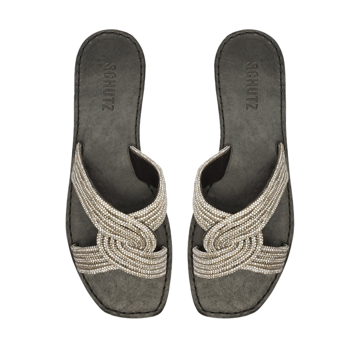 Alivia Nubuck Sandal Flats Spring 23    - Schutz Shoes