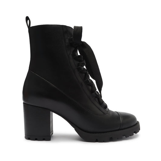 Kaile Mid Leather Bootie Booties FALL 23 5 Black Atanado Prime Leather - Schutz Shoes