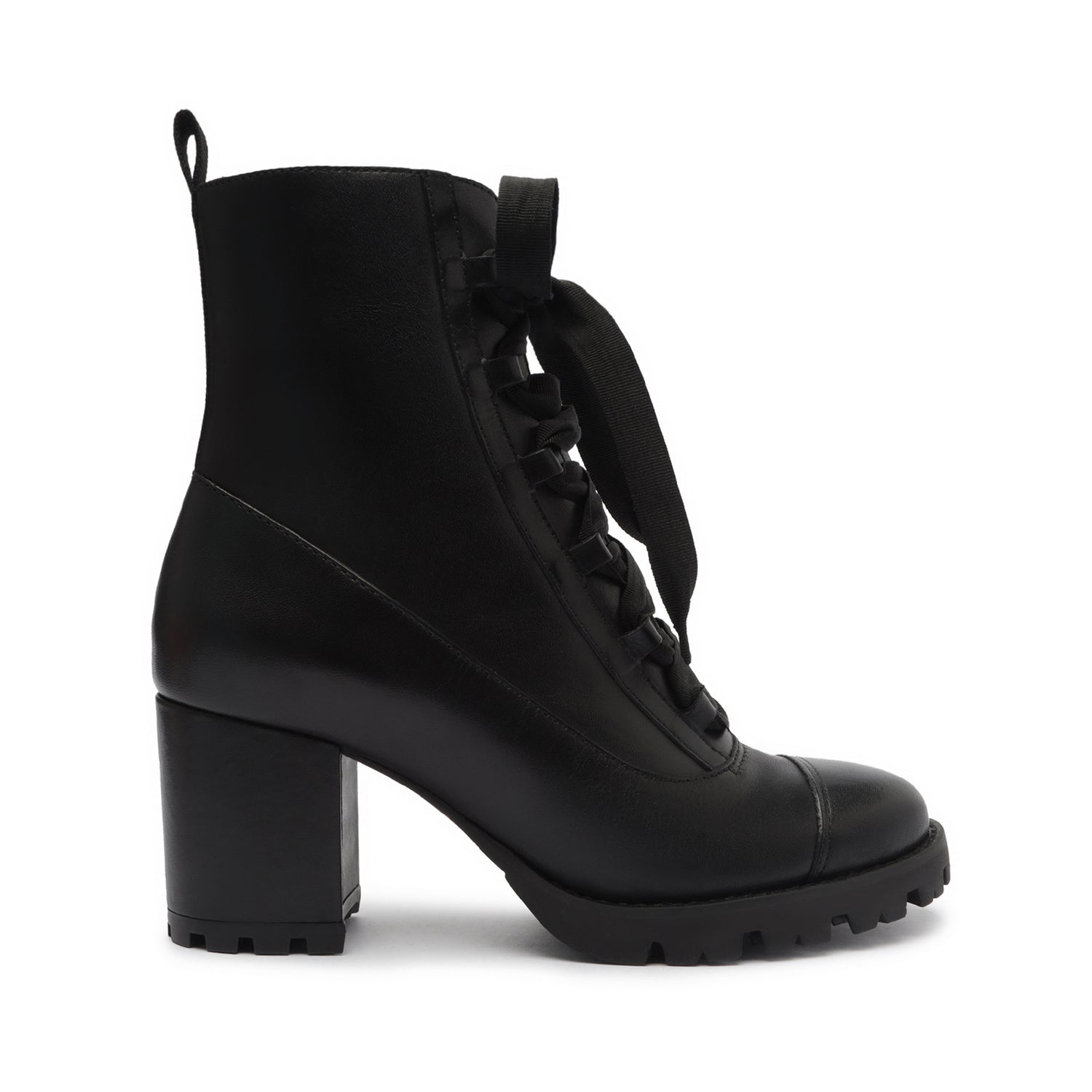 Kaile Mid Leather Bootie Booties Fall 23 5 Black Atanado Prime Leather - Schutz Shoes