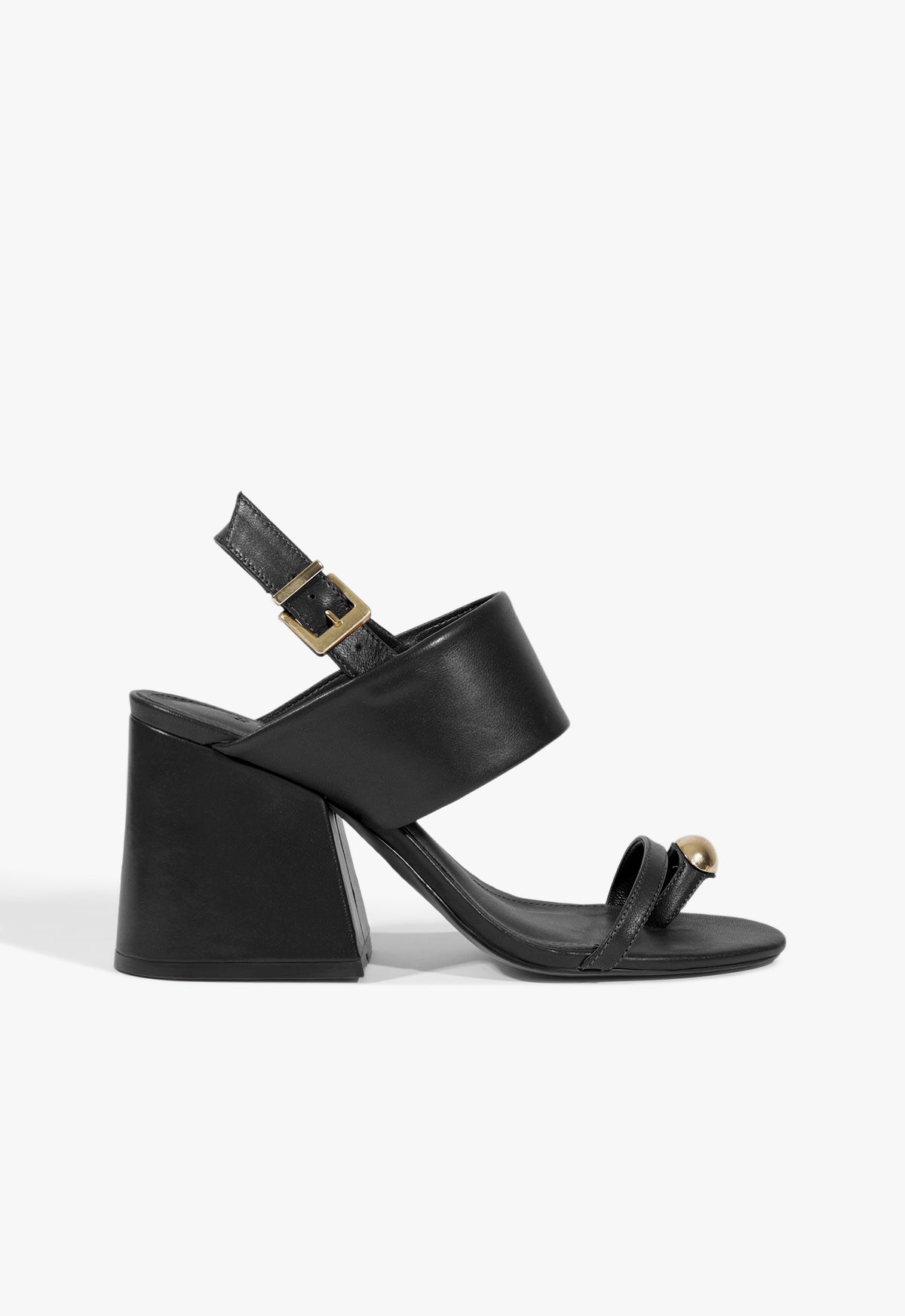Mandy Leather Sandal 5 Black Leather - Schutz Shoes