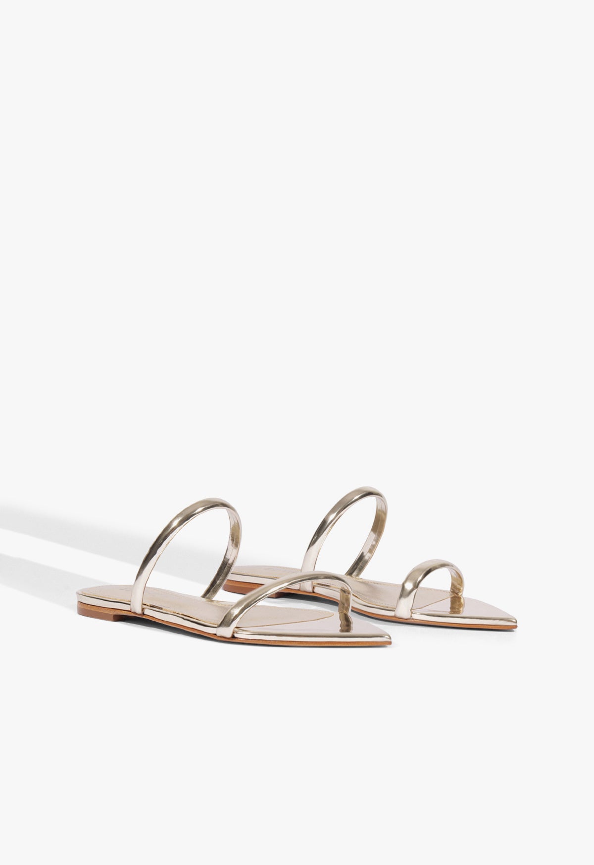 Nylle Metallic Flat Sandal - Schutz Shoes