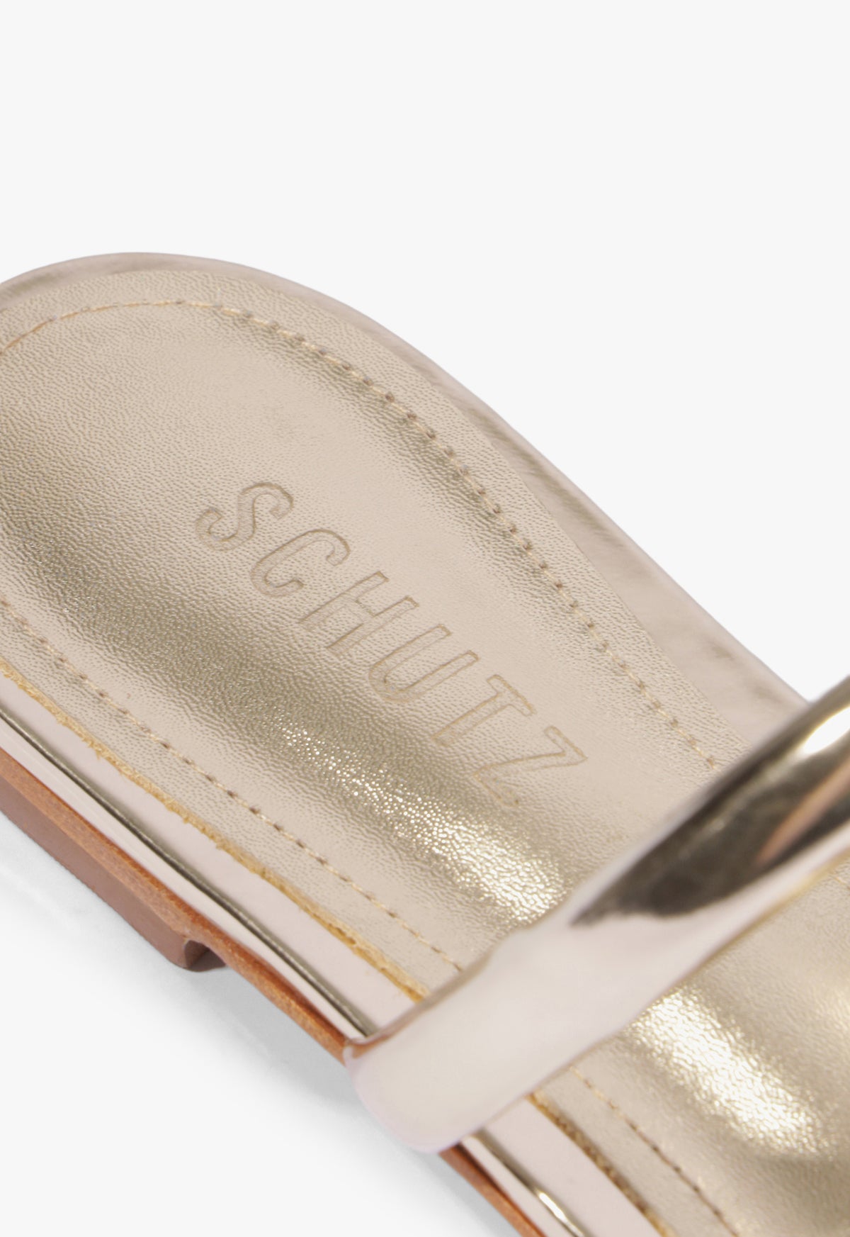 Nylle Metallic Flat Sandal - Schutz Shoes