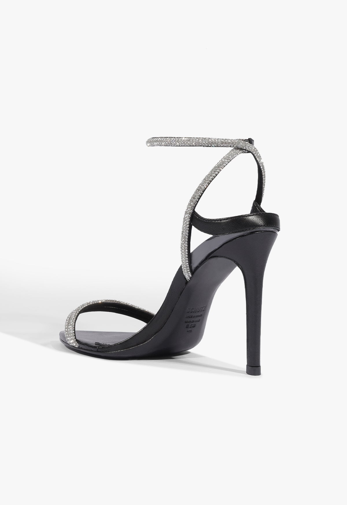 Skye Shine Leather Stiletto Sandal - Schutz Shoes