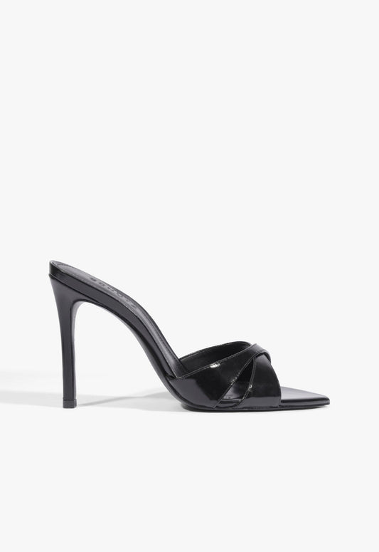 Maxie Mule Leather Sandal 5 Black Leather - Schutz Shoes