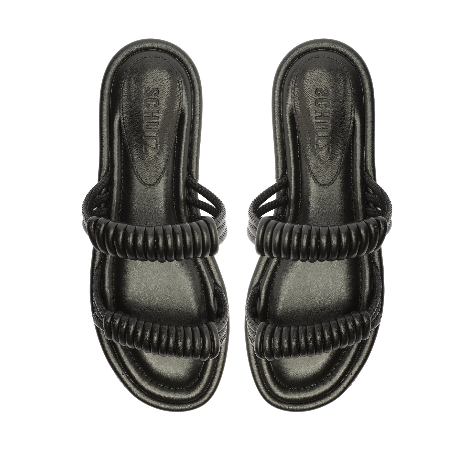 Binky Leather Sandal Flats Summer 23    - Schutz Shoes