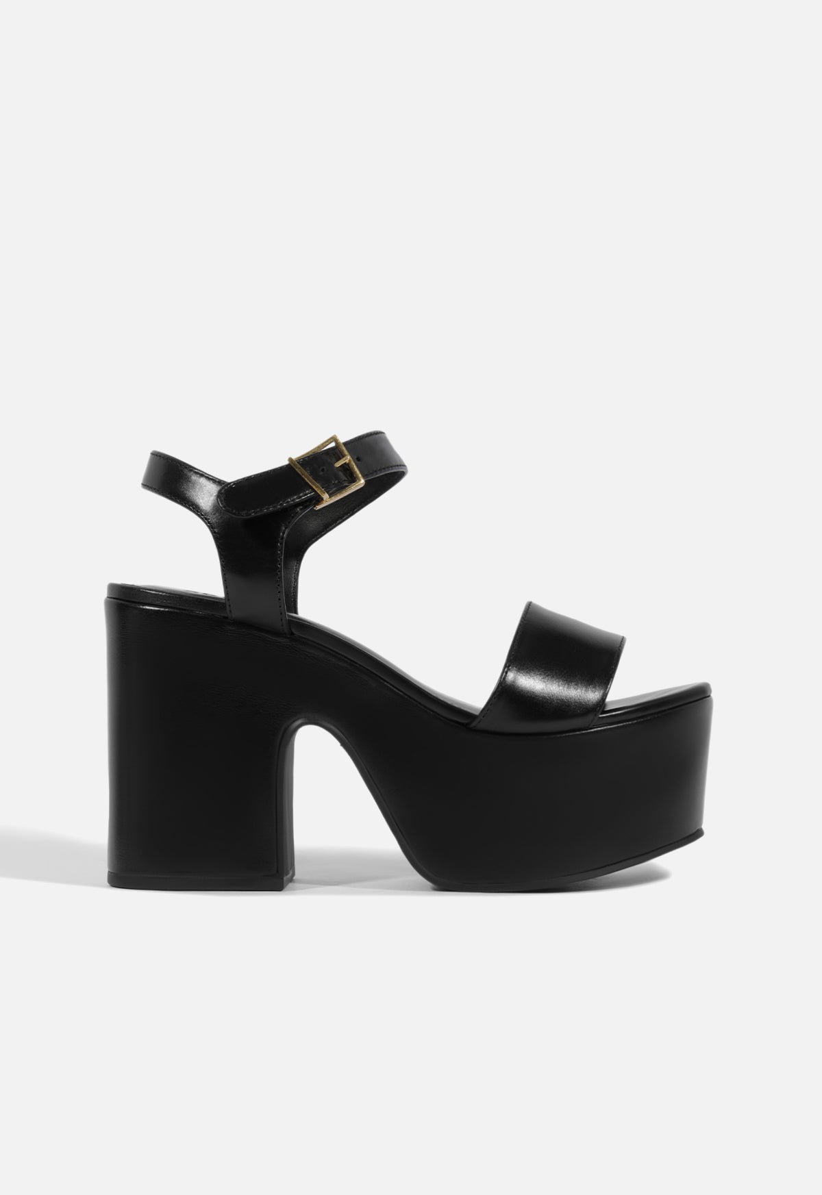 Tuke Leather Sandal 5 Black Leather - Schutz Shoes