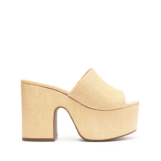 Dalle Cutout Straw Sandal High Summer 24 5 Sand Straw - Schutz Shoes