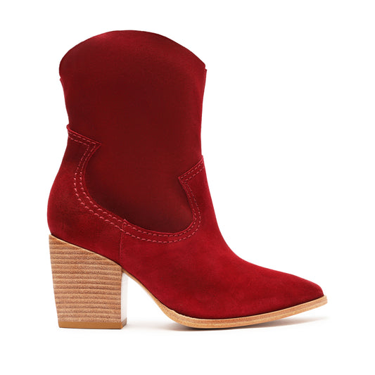 Tessie Suede Bootie OLD 5 Garnet Cow Suede - Schutz Shoes