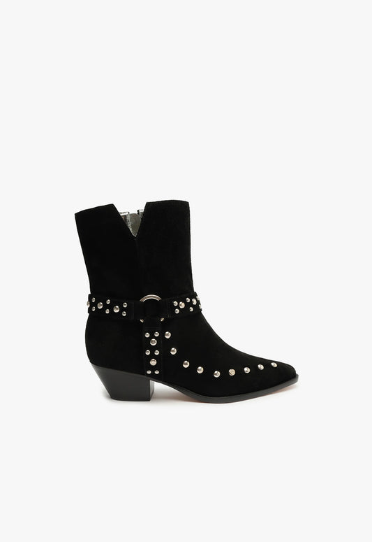 Rhiannon Suede Bootie FALL 23 5 Black Suede - Schutz Shoes