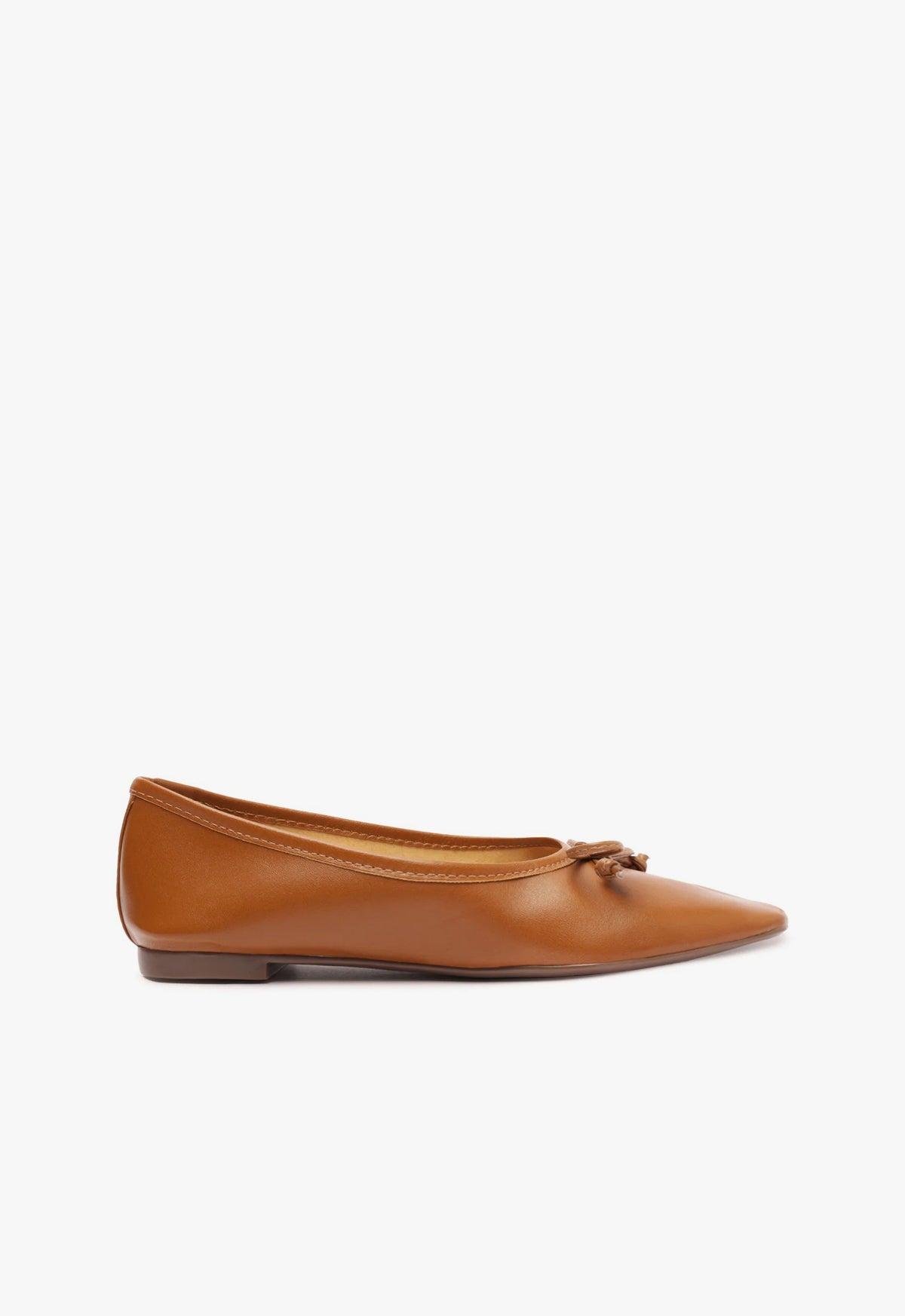 Arissa Ballerina Flat SPRING 24 5 New Wood Nappa Leather - Schutz Shoes