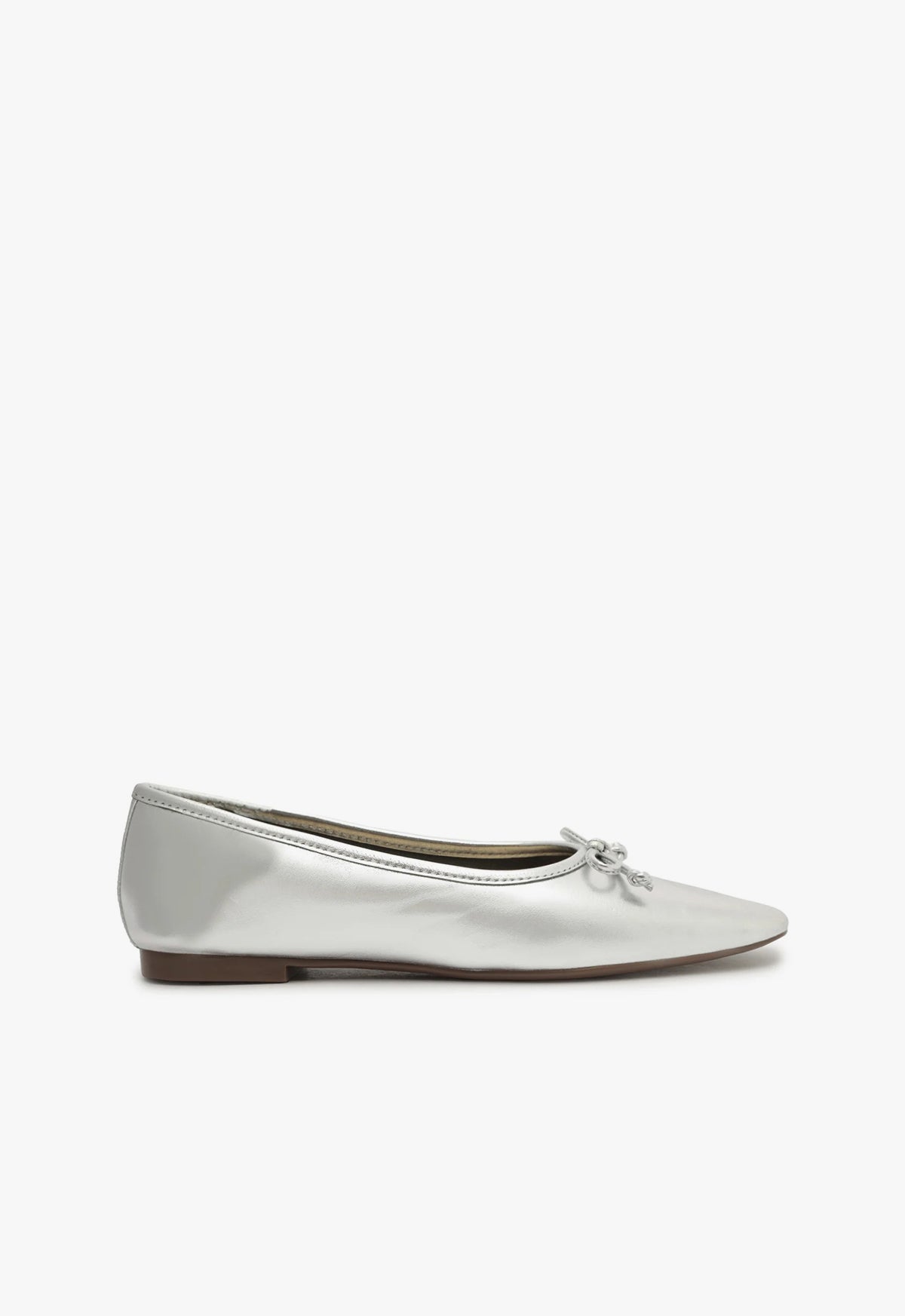 Arissa Silver Leather Ballet Flat CO 5 Silver Metallic Leather - Schutz Shoes