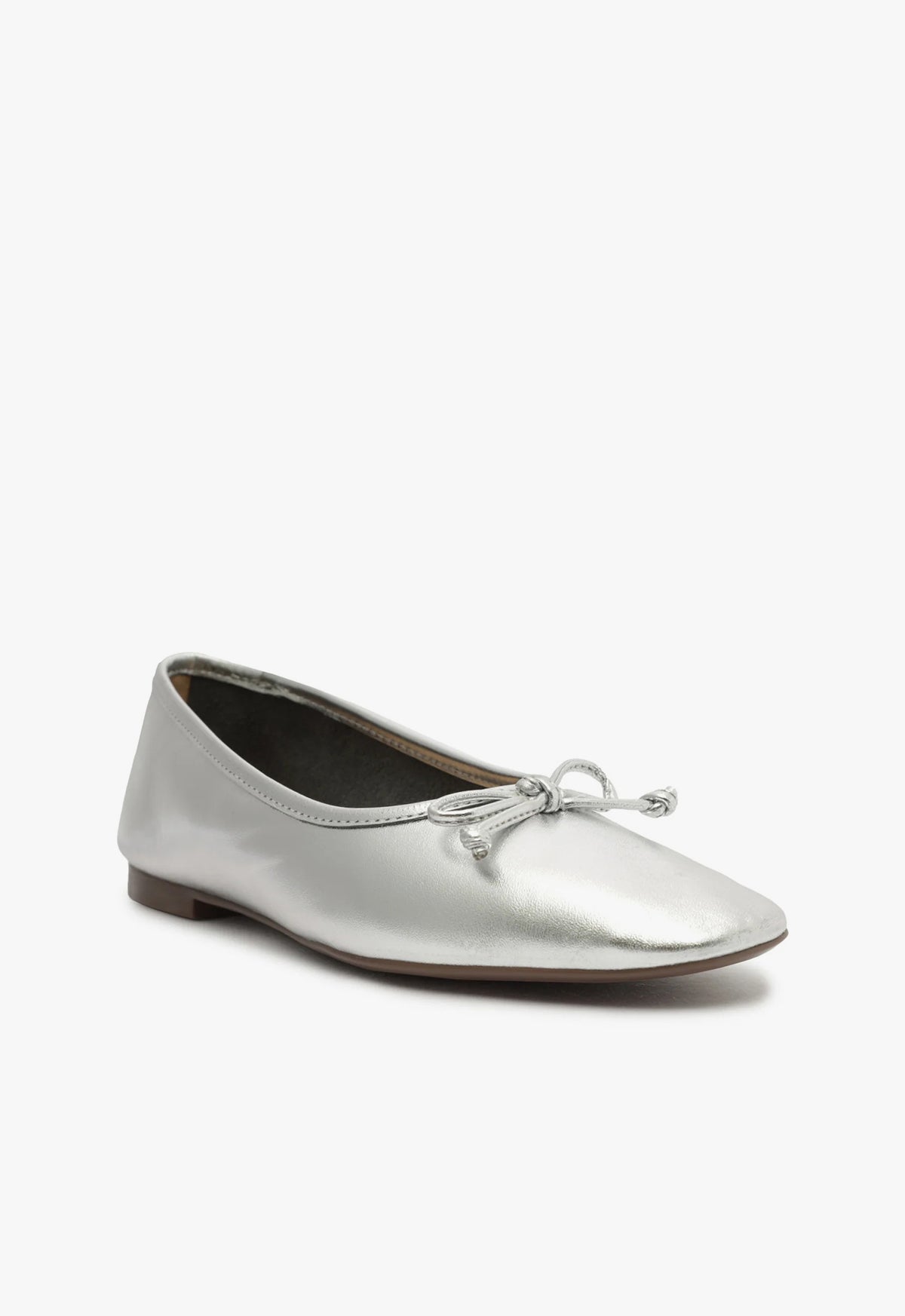 Arissa Square Toe Ballet Flat Schutz Arissa Ballet Flat Metallic Silver