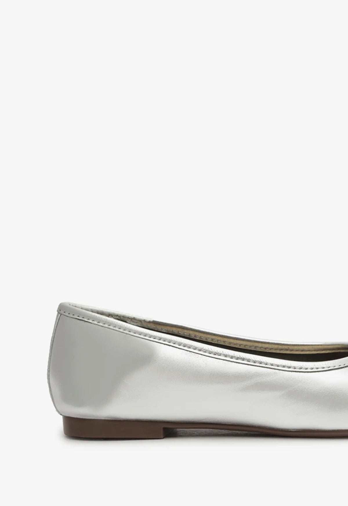 Schutz Arissa Ballet Flat - Silver Leather Schutz Arissa Ballet Flat - Silver Leather