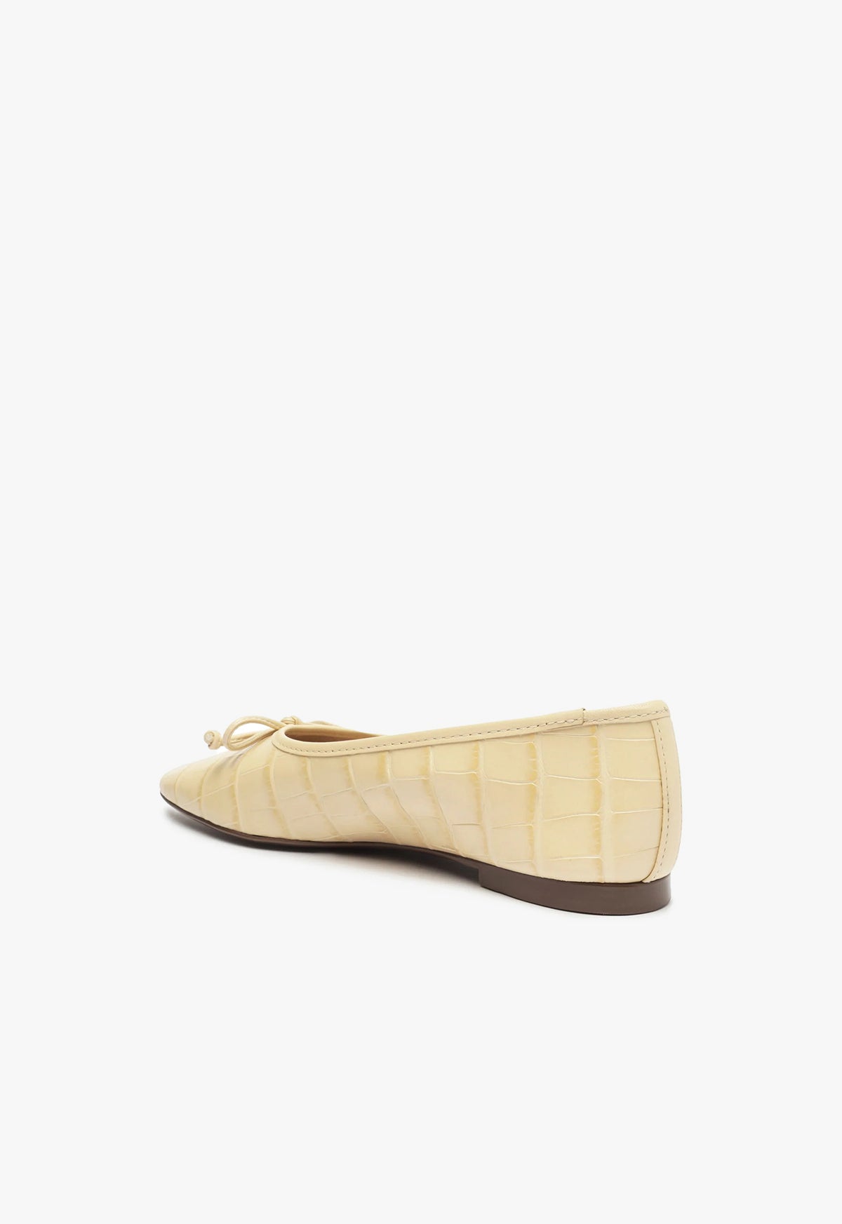 Arissa Crocodile-Embossed Leather Flat Flats FALL 23 - Schutz Shoes