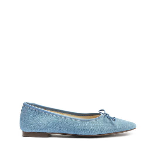 Arissa Denim Flat Flats SPRING 24 5 Summer Jeans Deluxe Nappa - Schutz Shoes