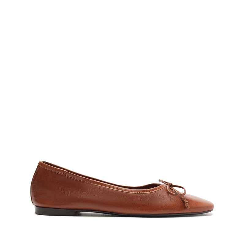 Arissa Flat Flats Fall 24 5 Brown Leather - Schutz Shoes