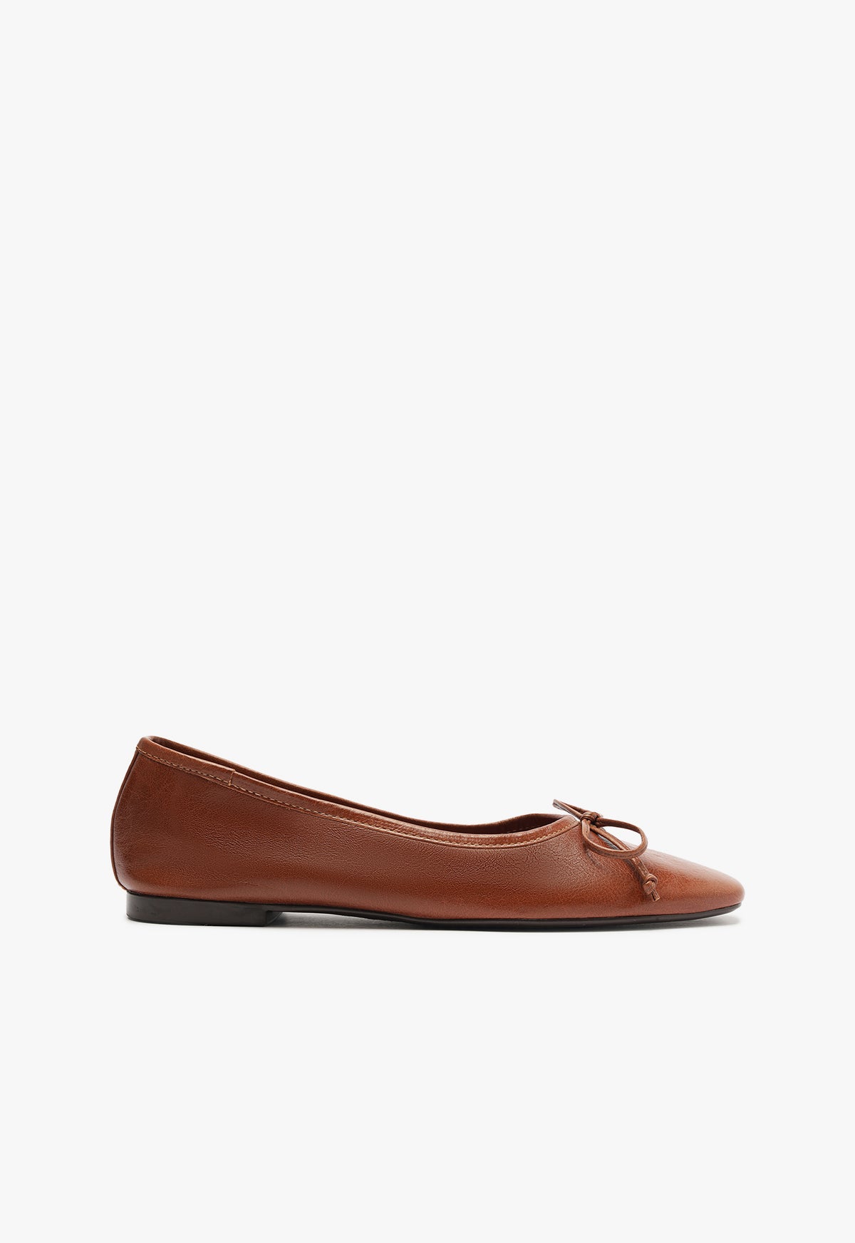 Arissa Flat Flats Fall 24 5 Brown Leather - Schutz Shoes