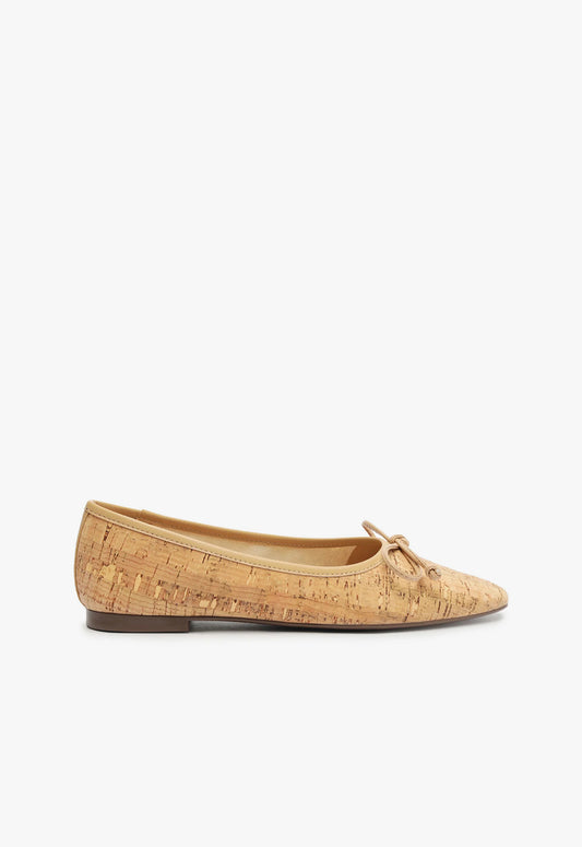 Arissa Cork Flat High Summer 24 5 Natural Woven Cork & Nappa Leather - Schutz Shoes