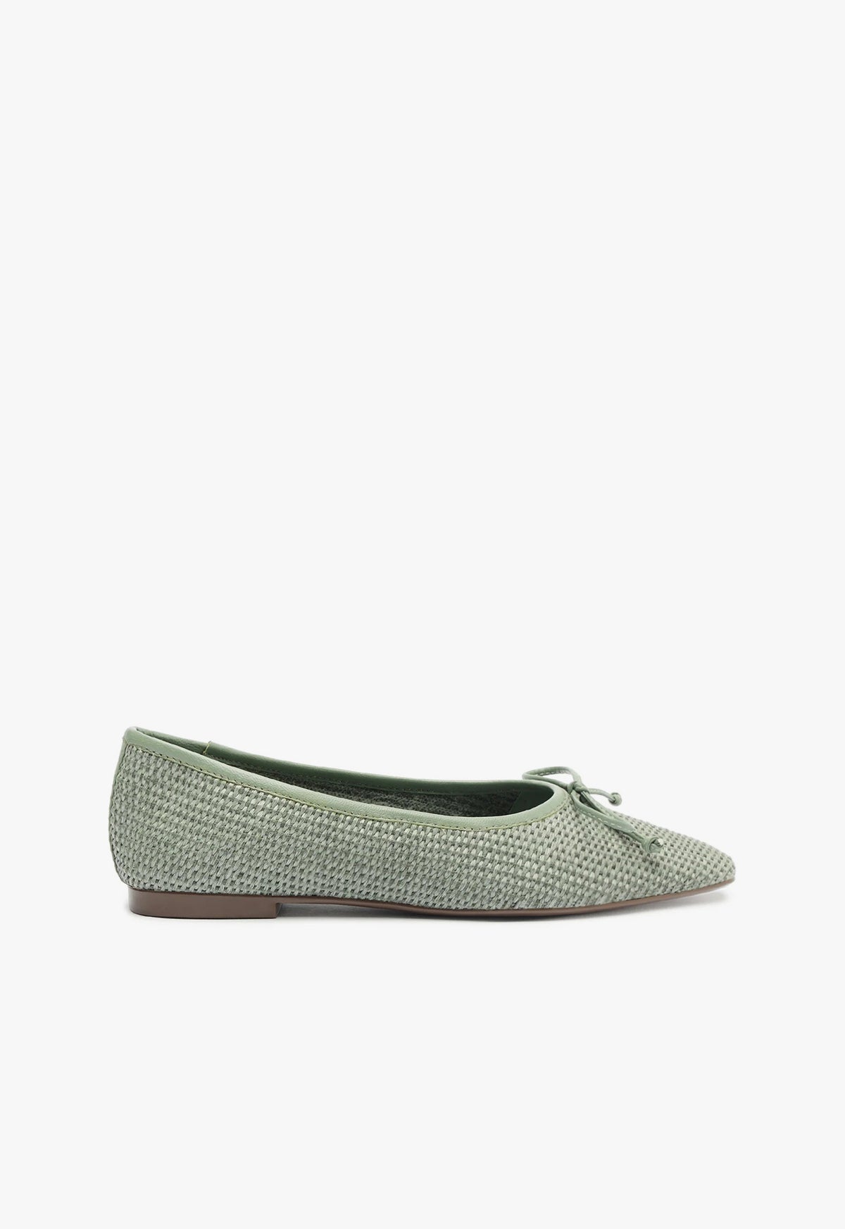 Arissa Straw Flat Flats High Summer 24 5 Green Deluxe Nappa - Schutz Shoes