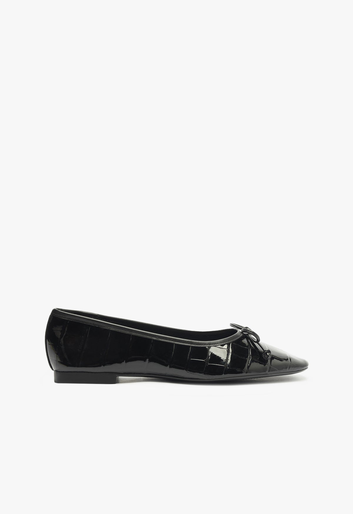 Arissa Ballet Flat Resort 25 5 Black Croc - Schutz Shoes