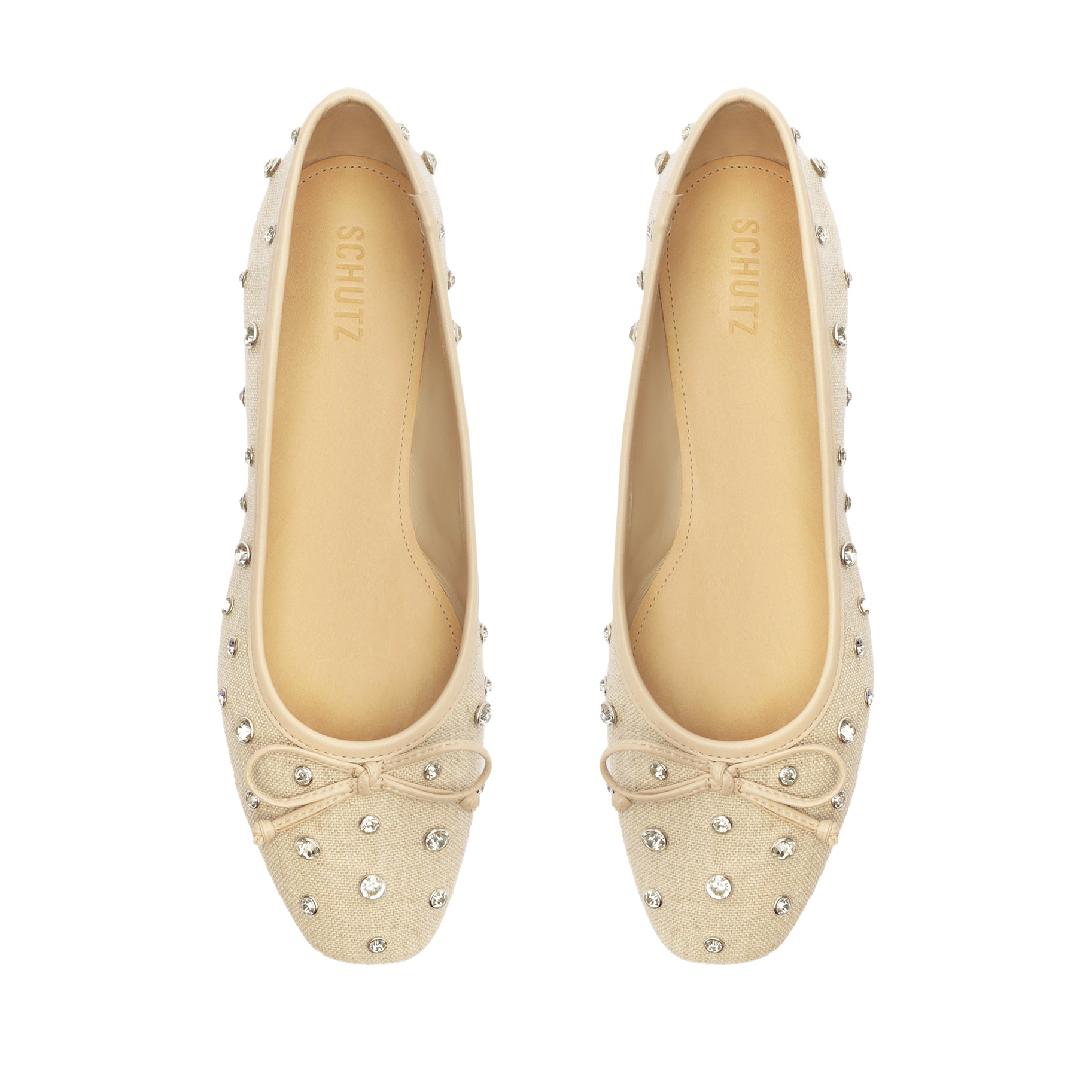 Arissa Shine Linen Flat Flats SPRING 24    - Schutz Shoes