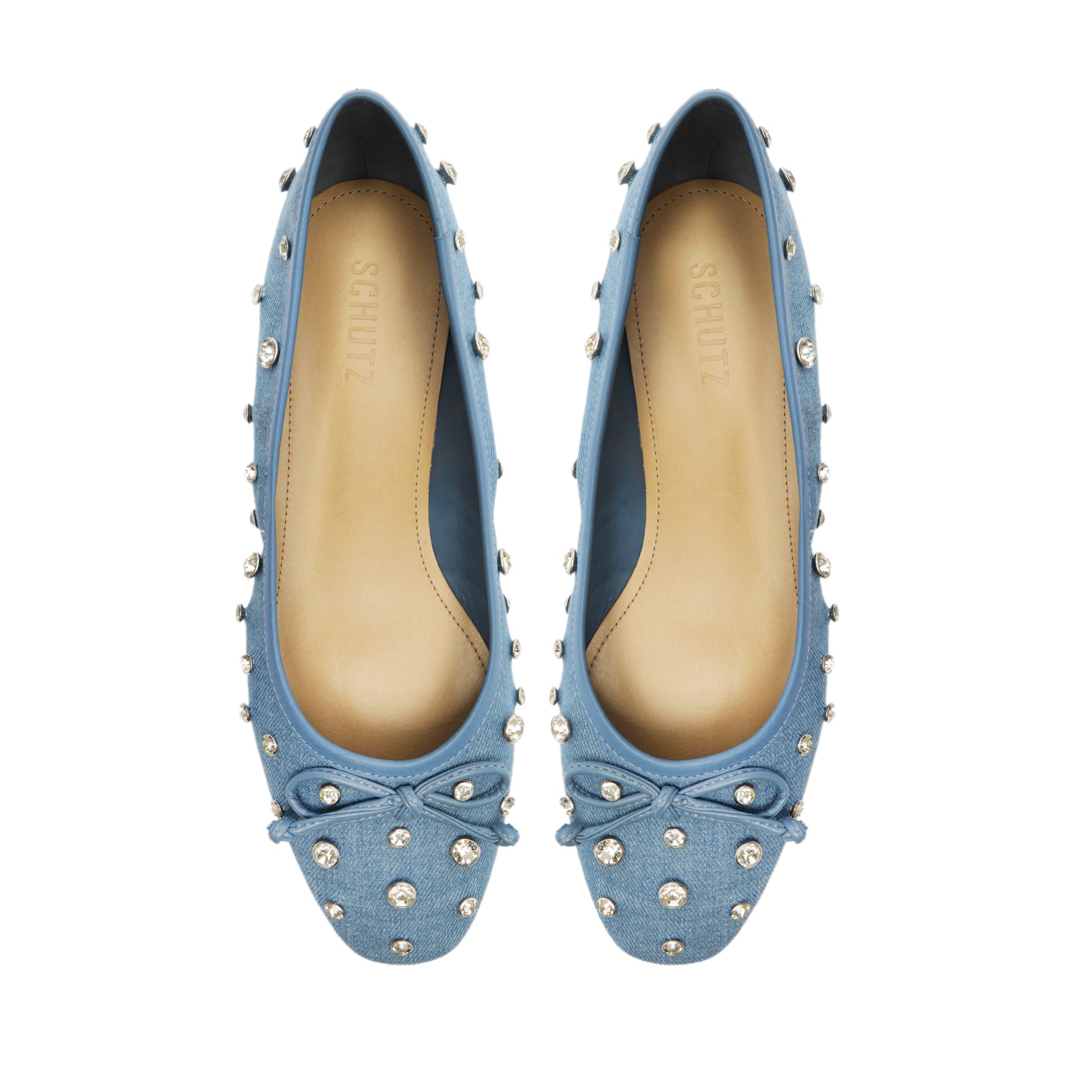 Arissa Shine Denim Flat Flats SPRING 24    - Schutz Shoes