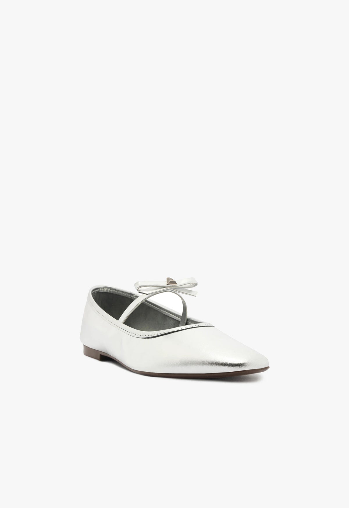 Nancy Metallic Leather Flat Flats WINTER 23    - Schutz Shoes