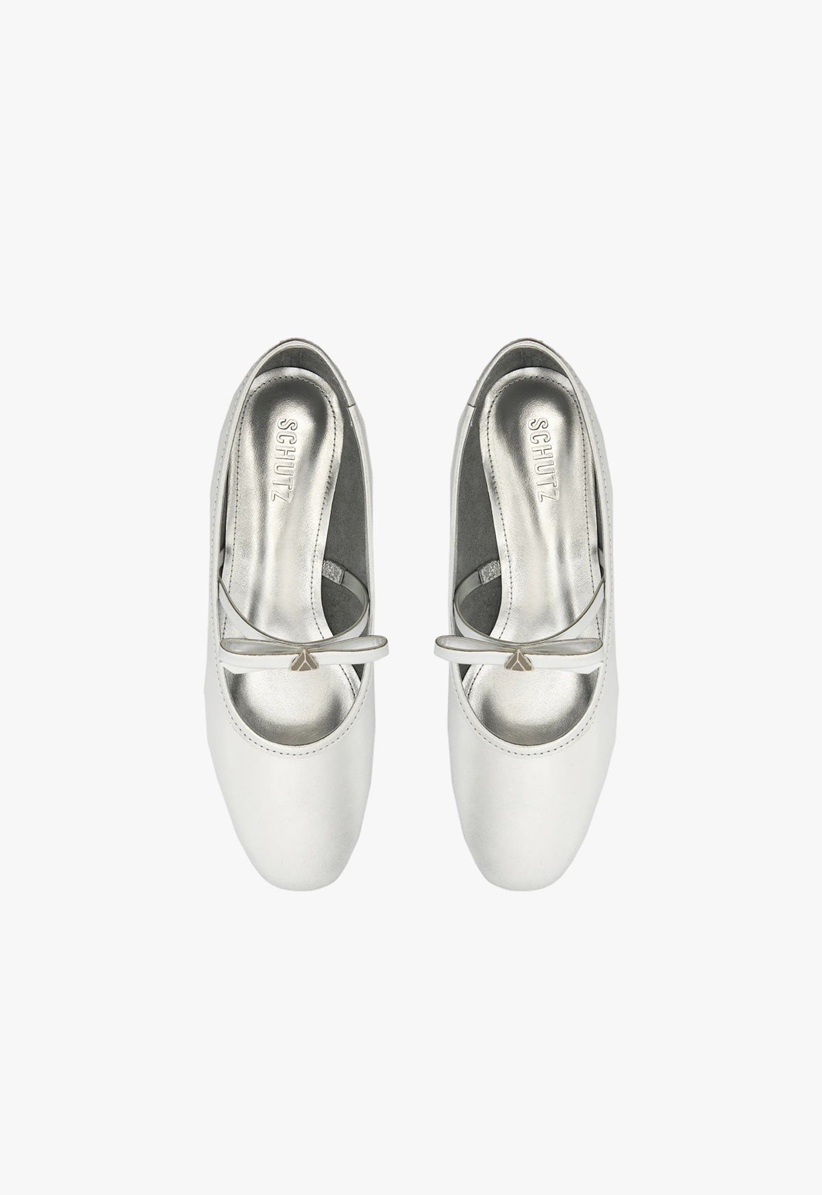 Nancy Metallic Leather Flat Flats WINTER 23    - Schutz Shoes