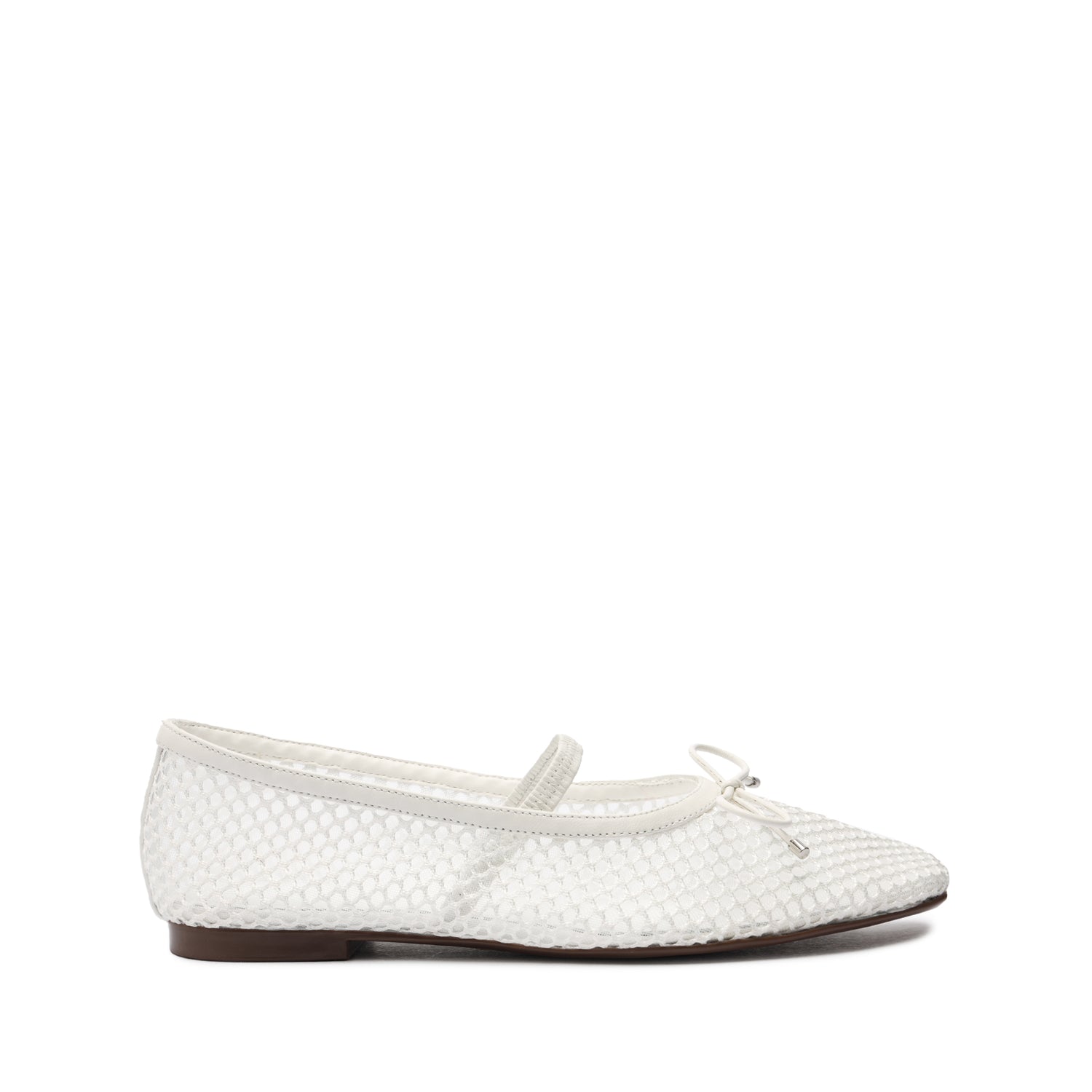 Arissa Mesh Flat Flats Pre Fall 24 5 White Synthetic - Schutz Shoes