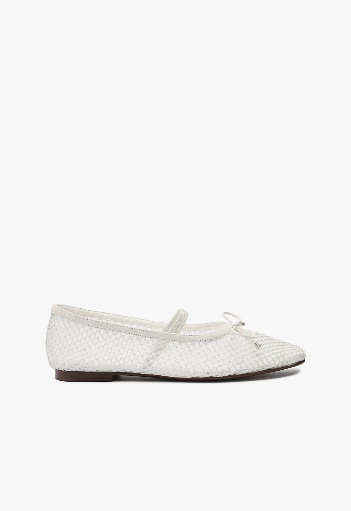 Arissa Mesh Flat Flats Pre Fall 24 5 White Synthetic - Schutz Shoes