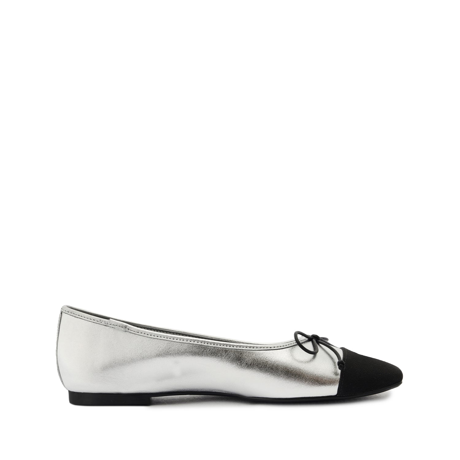 Arissa Metallic Leather Flat Flats Pre Fall 24 5 Silver Leather - Schutz Shoes