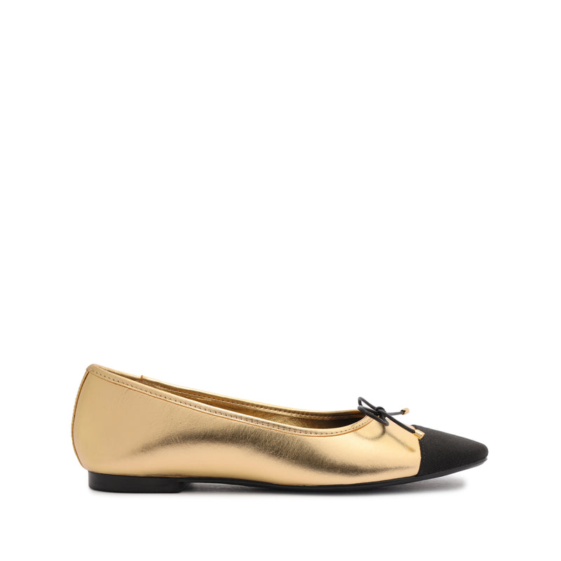 Arissa Leather Flat Flats Pre Fall 24 5 Gold Leather - Schutz Shoes