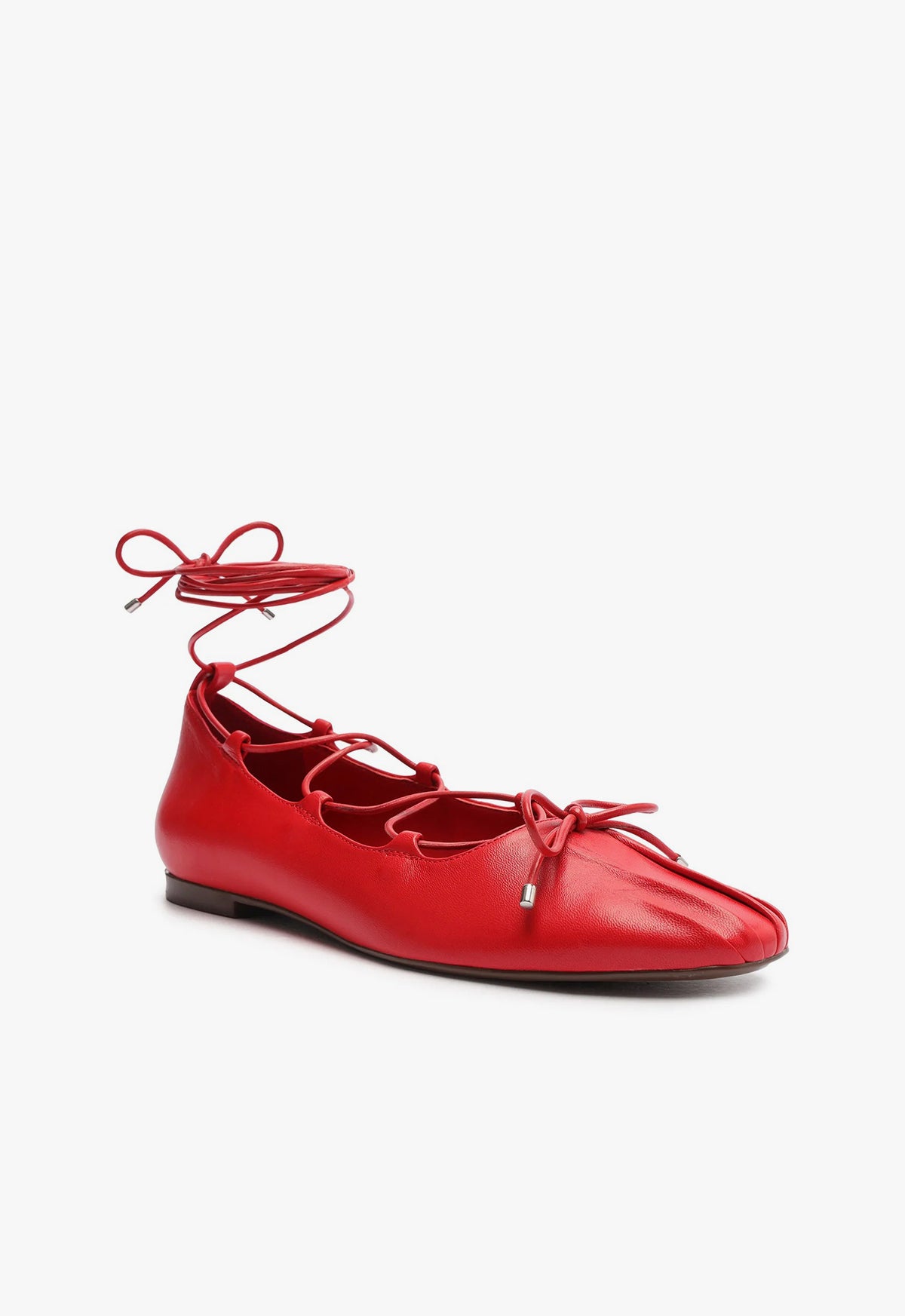 Arissa Lace Up Leather Flat Flats Pre Fall 24    - Schutz Shoes