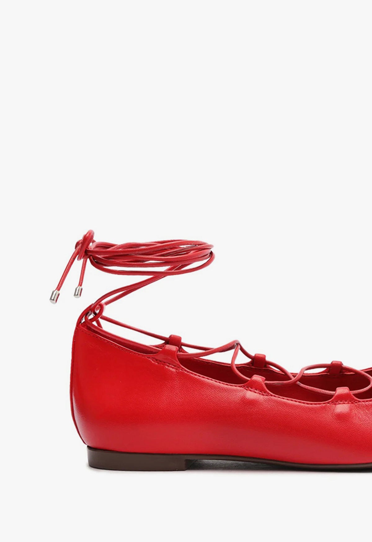 Arissa Lace Up Leather Flat Flats Pre Fall 24    - Schutz Shoes