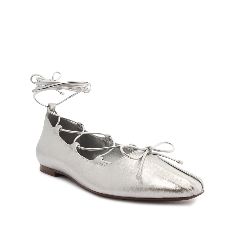 Arissa Lace Up Leather Flat Flats Pre Fall 24    - Schutz Shoes