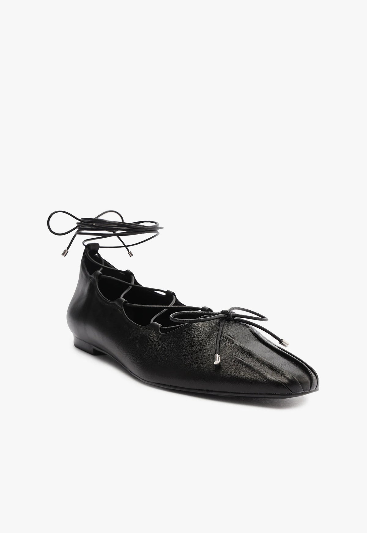 Arissa Lace Up Leather Flat Flats Pre Fall 24    - Schutz Shoes