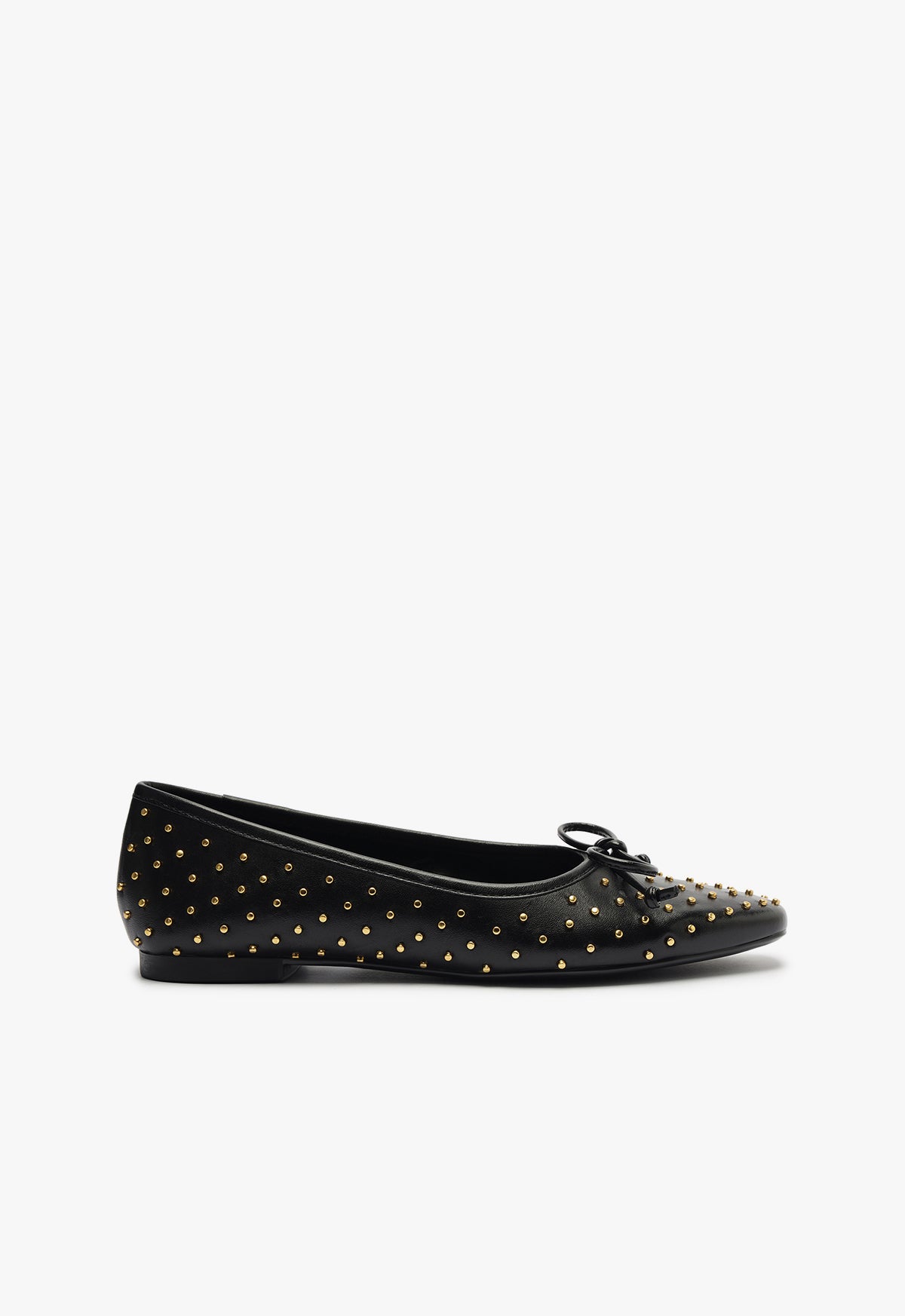 Arissa Studs Flat Flats Fall 24 5 Black Leather - Schutz Shoes