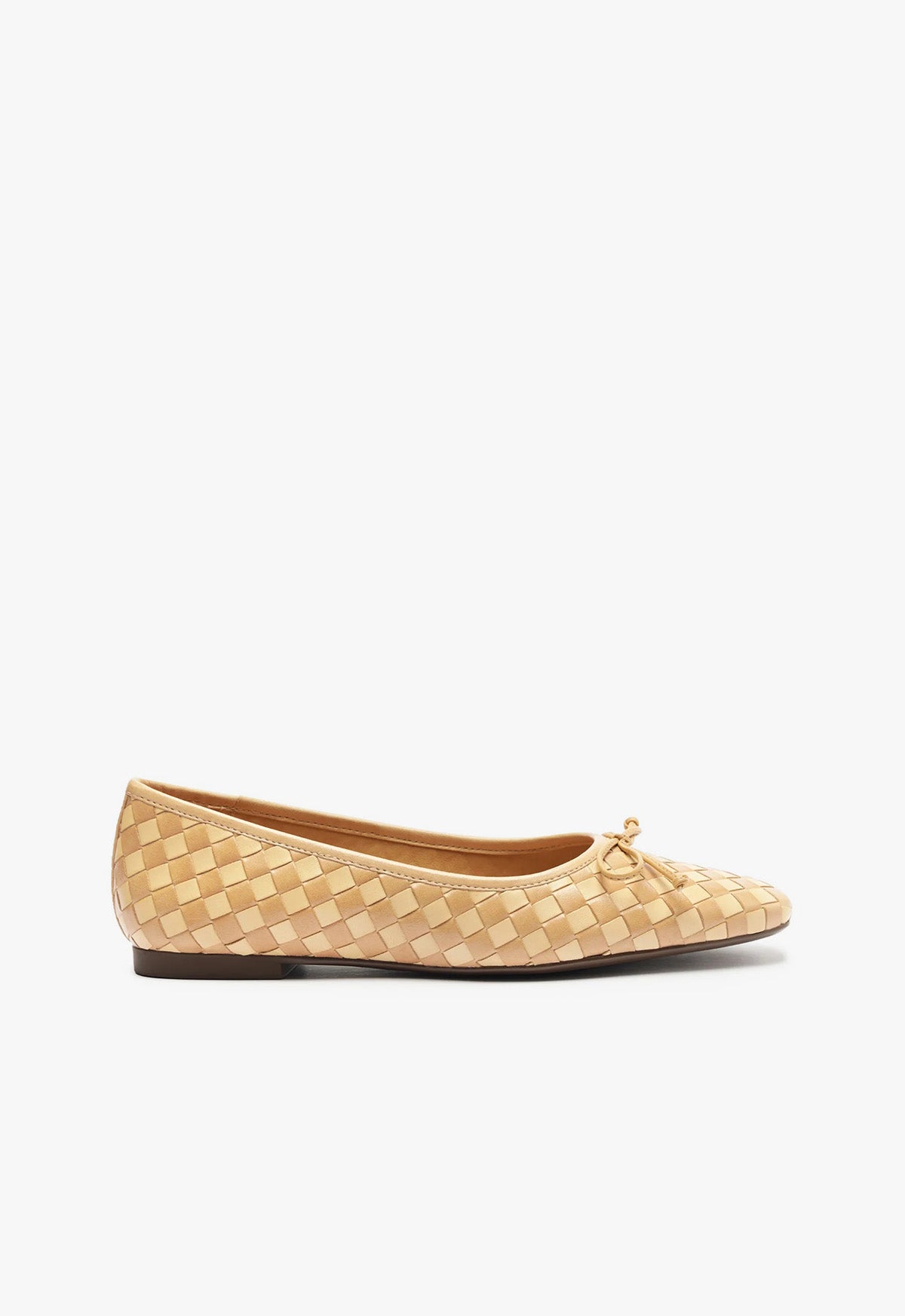 Arissa Woven Leather Flat Summer 24 5 Beige Atanado Leather - Schutz Shoes