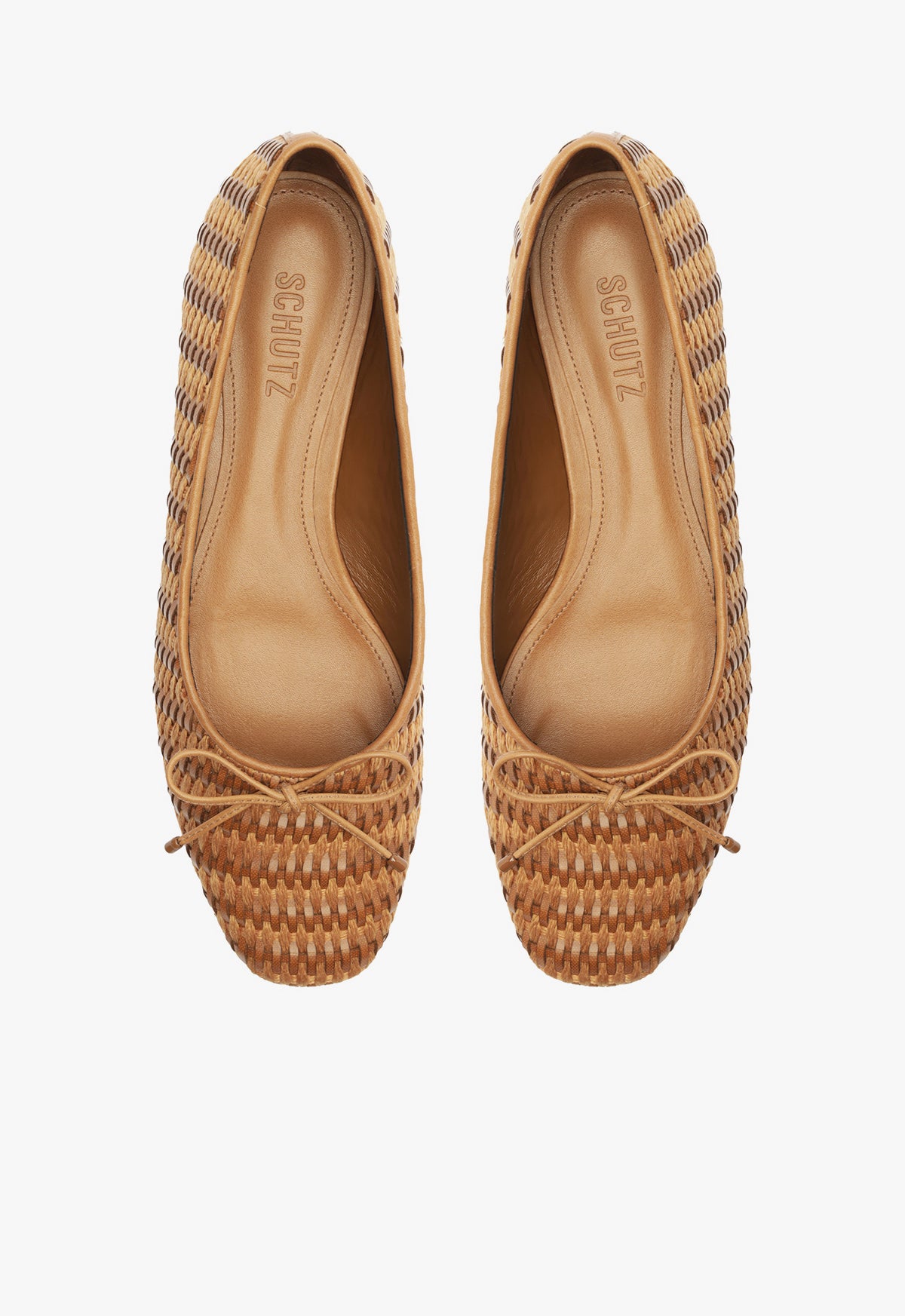 Brown Arissa Square Toe Ballet Flat Schutz Arissa Ballet Flats