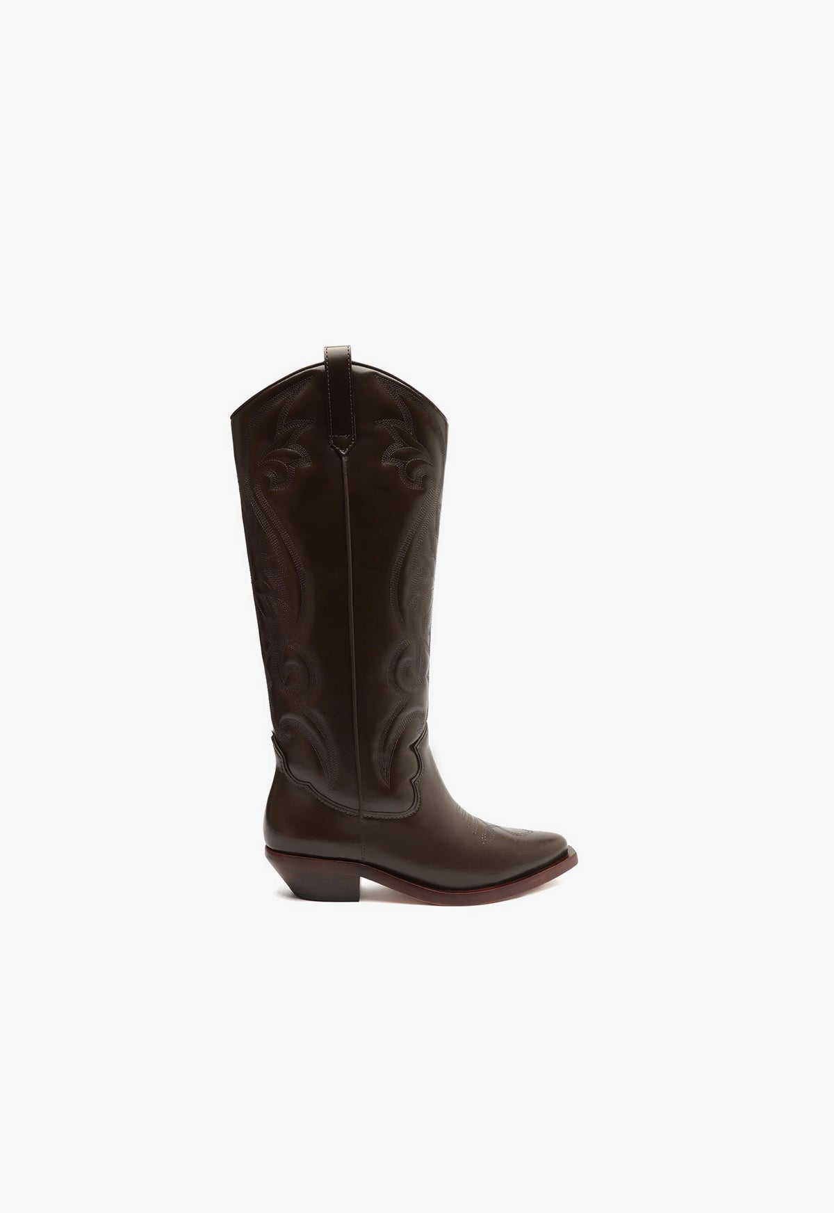 Zachy Up Leather Boot 5 Dark Chocolate Leather - Schutz Shoes