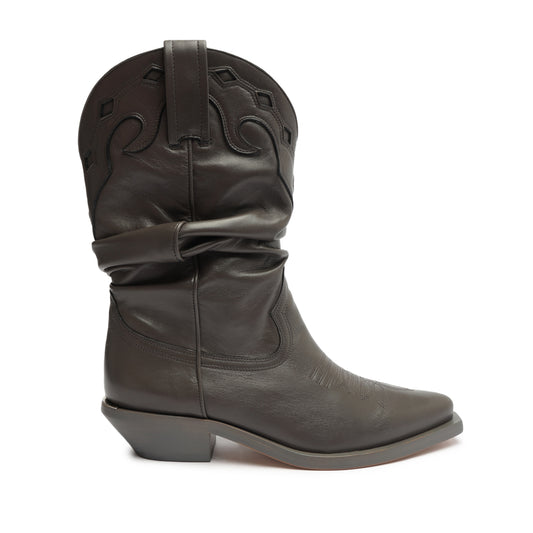 Zachy Casual Nappa Leather Bootie WINTER 23 5 Dark Gray Nappa Leather - Schutz Shoes