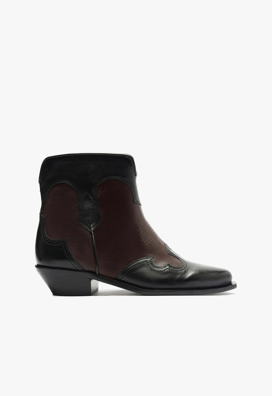 Tennessee Leather Bootie Booties Pre Fall 24 5 Black Atanado Leather - Schutz Shoes