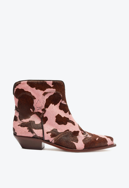 Tennessee Leather Bootie Booties Pre Fall 24 5 Pink Haircalf - Schutz Shoes