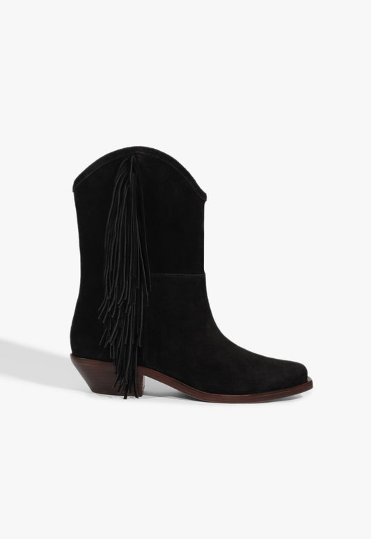 Tess West Suede Bootie Fall 25 5 Black Suede - Schutz Shoes