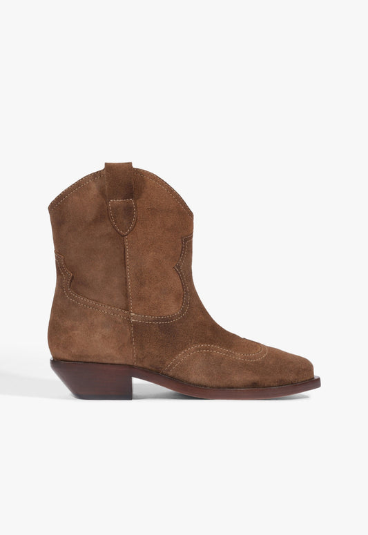 Nash Suede Bootie 5 Pecan Brown Suede - Schutz Shoes