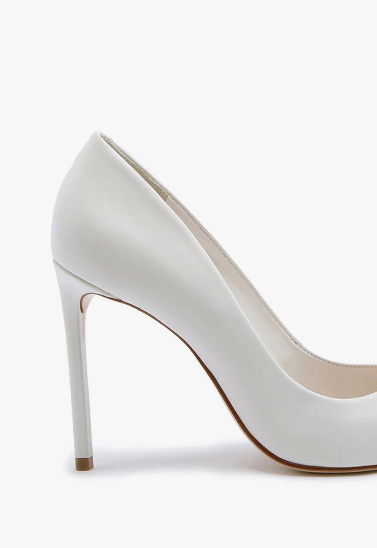 Leather white pumps online