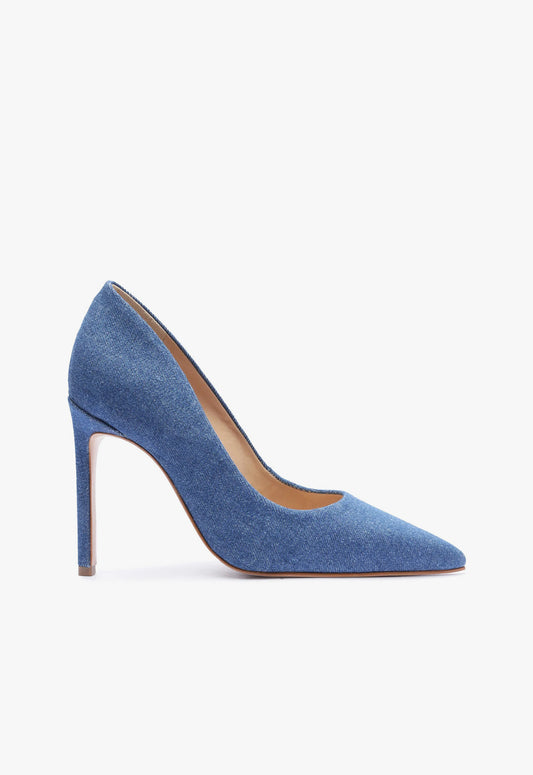 Lou Denim Pump Pumps Open Stock 5 Blue Denim - Schutz Shoes