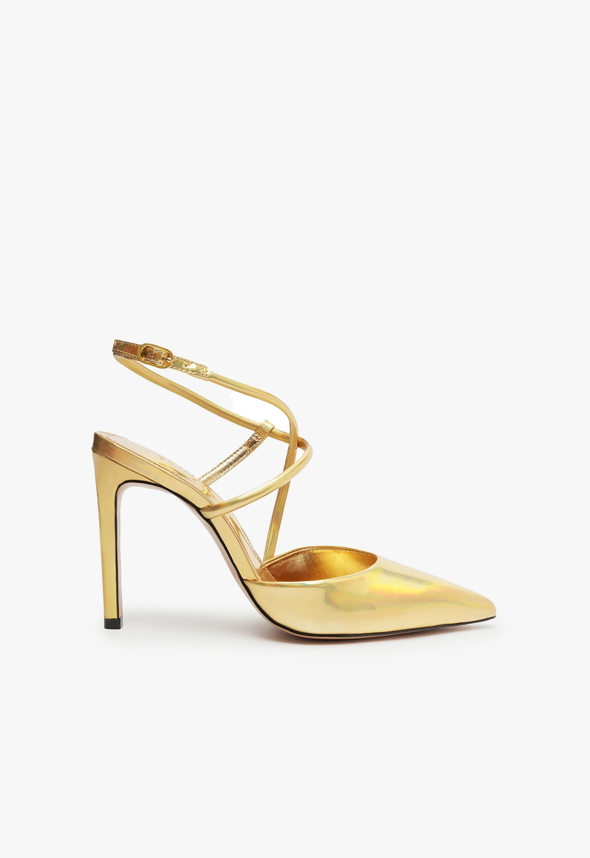 Aimee Specchio Leather Pump 5 Gold Specchio Leather - Schutz Shoes