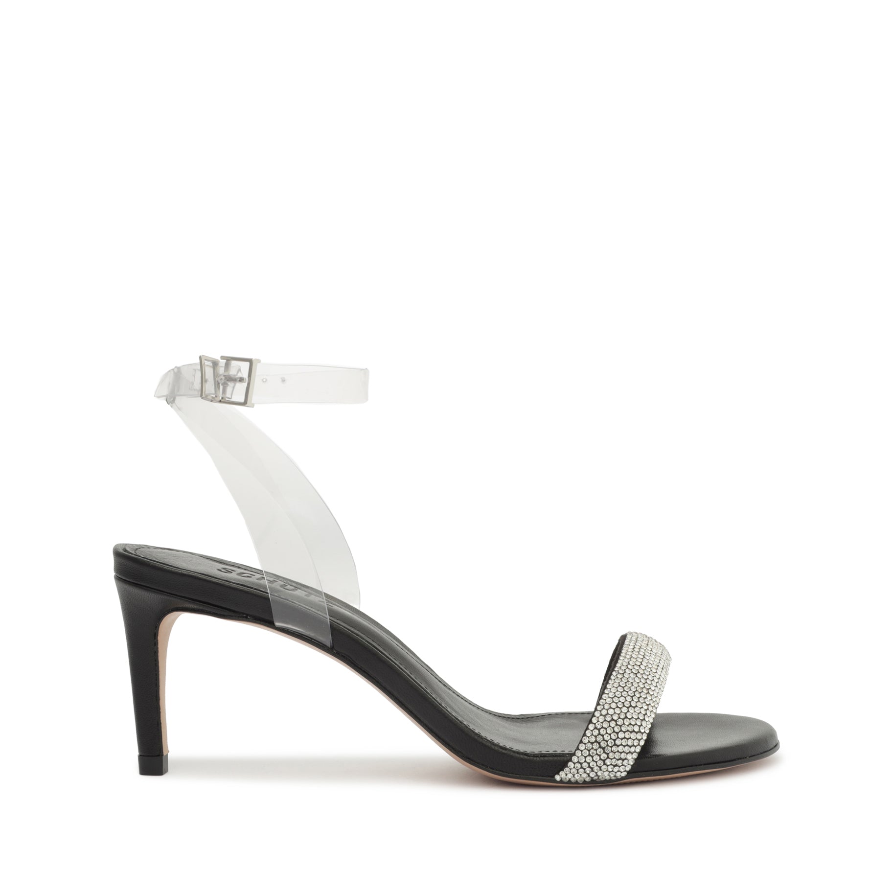 Irina Mid Vinyl Sandal Sandals Summer 23 5 Crystal Balck Vinyl - Schutz Shoes