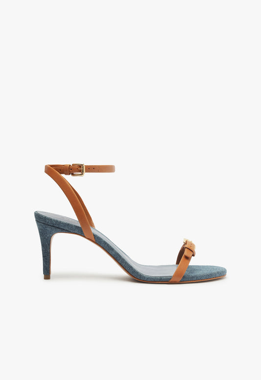 Aurora Mid Sandal Sandals Resort 25 5 Blue Leather - Schutz Shoes